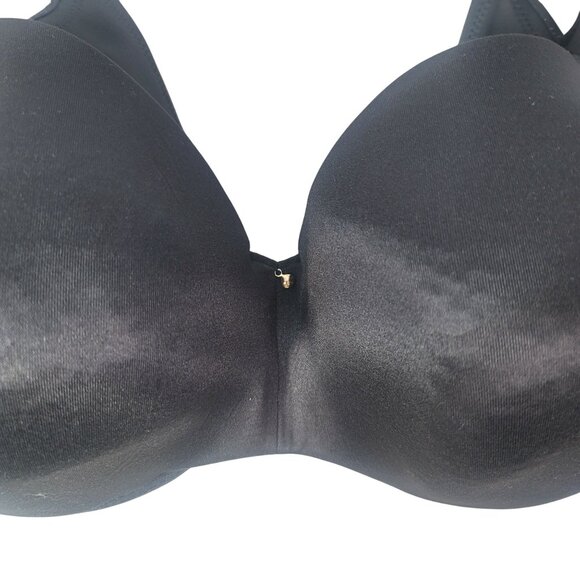 Cacique Underwire Bra Black 42DD Adjustable Lightly Padded Balconette Seamless - Picture 3 of 9